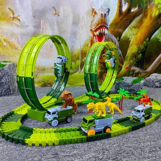 Circuit voiture enfant | Dinosaure Modulable