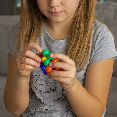 Balle élastique anti stress | Colorée - Jouercalme