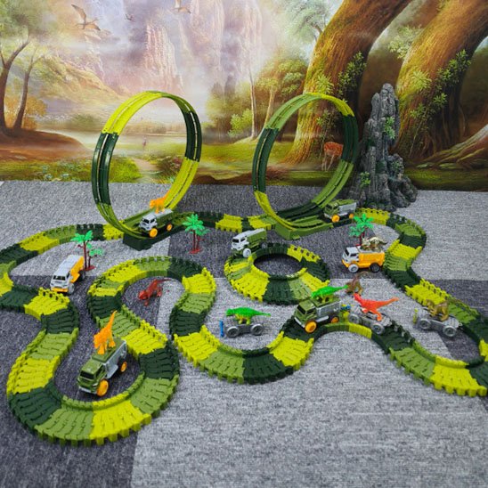 Circuit voiture enfant | Dinosaure Modulable