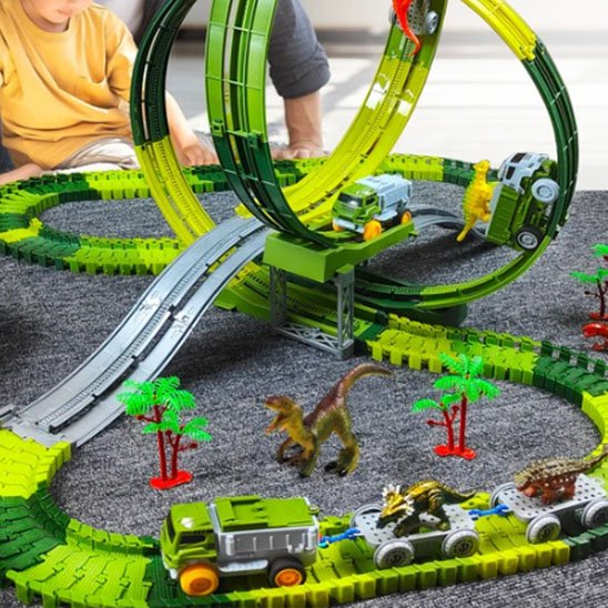 Circuit voiture enfant | Dinosaure Modulable